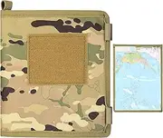 Outdoor Map Case, Waterproof Map Organizer Pouch Hiking Hunting, Survival Gear Accessory Bag with Clear Window for Field Surveys Training Camping Navigation Storage, Camouflage, Single