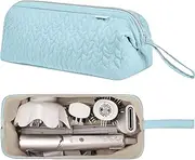 [KarSyon] Shark Flex Style Case for Dyson Airwrap Hair Dryer Brush Revlon Hair Tools Travel Bag Carrying Case Flat Curling Iron Organizer, Light Blue, Portability