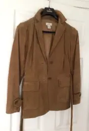 BROOKS BROS INCREDIBLE BROWN SUEDE JACKET NEW/WTAGS SIZE 8 HIGHEST QUALITY PHOTO
