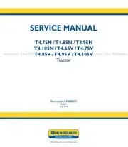 New Holland T4.65 T4.75 T4.85 T4.95 T4.105 N V Service Manual FREE PRIORITY MAIL