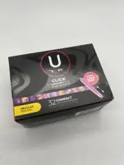 U Kotex Click Comfort Flex Compact Tampons 32 Ct Regular Unscented Purse Wrap
