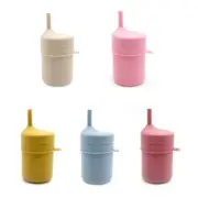 Baby Feeding Straw Bottle Toddler DrinkwareLearning Drinking Silicone Sippy Cup