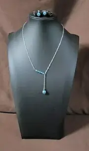 Paparazzi Timeless Taste Blue Necklace And Earrings
