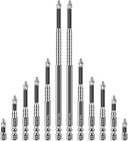 24Pcs Impact Phillips Bits, K5 Alloy High-Magnetic Screwdriver Drill Bit Set, Non-Slip Teeth Phillips Screwdriver Bit Set, Long Drill Bits for Electric Drills, 1+2+2.6+2.8+3.5+6in