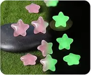 BeLongsYou Luminous Stones Star Shape Colorful Cobblestones, Glowing Pebbles Stones Glow in The Dark for Garden Walkways Decoration Aquarium,Pink,650pcs