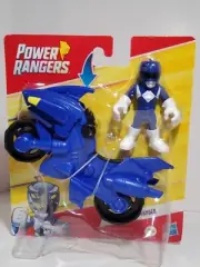 Playskool Heroes Hasbro POWER RANGERS Blue Ranger Figure & Shark Motorcycle Set
