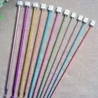 11Pcs Tunisian Afghan Knit Needles Set Crochet Hook Aluminum Multicolour