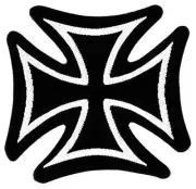 Iron Cross - Woven Sew On Patch 3" x 3.15"