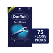 DenTek Complete Clean Easy Reach Floss Picks Removes Food Plaque 75ct (58 Pack)