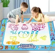 Large Water Doodle Mat 100x80cm Mess Free Toddler Drawing Painting Board Neon Colours Educational Toys Birthday Christmas Gift Creative Play Non Toxic Activity Pad