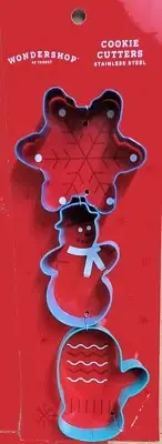 WONDERSHOP AT TARGET * CHRISTMAS COOKIE CUTTERS * 3 PACK * MOC * SNOWFLAKE