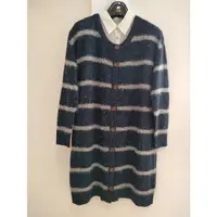 在飛比找蝦皮購物優惠-O Sha ra專櫃設計師 柔軟毛衣 開襟木質釦 藍*灰混色