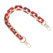 Purse Chain Strap, 15.7 Inch Acrylic Strap Replacement for Handbag, Red