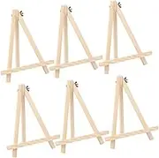 6Pcs Small Wooden Triangle Frame Easel Tabletop Photo Display Stand for Durable Art Easel for Paintings Photos and Calendar Use