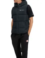 [Champion] Rochester Athletic Puffer Vest Black