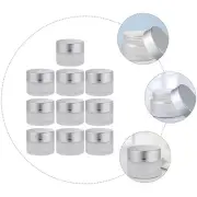 10 Pcs Frosted Glass Cream Bottle Mini Jar Small Travel Empty Bottles Size Jars