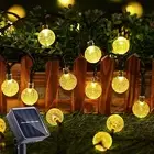 Solar String Lights Outdoor 50 LED 23FT Crystal Globe Lights with 8 Lighting Mod