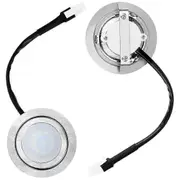 2pcs Range Hood Light Bulbs, Stainless Steel Range Hood LED Light Replacement Recessed Kitchen Rang As Shown