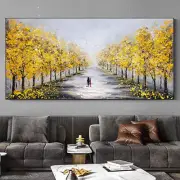 Mintura Hand Painted Trees Landscape Oil Paintings On Canvas Home Decor Wall Art