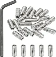 uxcell 1/4-20x5/8 Internal Hex Socket Set Grub Screws, 20 Pcs 304 Stainless Steel Cup Point Set Screw with Hex Key Wrench for Door Handles Bathroom Fixtures