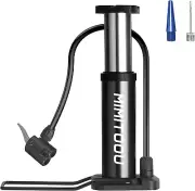 Mini Bike Pump with Presta & Schrader Valves, Compact Aluminum.