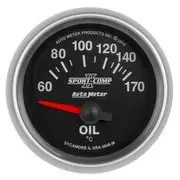 Autometer Sport-Comp II Oil Temp Gauge Electric - 60 - 170 C, 2 1/16 Inch, Short Sweep, AU3648-M
