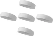 [Abaodam] 5Pcs Stylish Fitness Headbands Elastic Sweat Absorbing Hair Bands for Yoga and Sports Breathable and Comfortable Design for All Activities