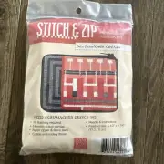 Stitch & Zip Needlepoint Coin Purse Card Case Frank Lloyd Wright Schumacher