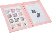 Homoyoyo Baby Growth Commemorative Frame Photo Holder Handprint Footprint Kit Baby Boy's First Year Memory