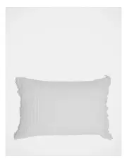 [Australian House & Garden] Coachwood Ribbed Cotton With Fringe Cushion in Off-White
