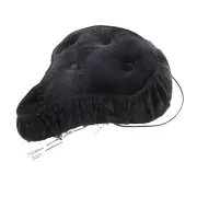 Old School Classic Bicycle Seat Crushed Velour 5-Buttons Lowrider Cruiser Black