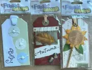 Rebecca Sower Designs Fresh Tags Lot of 3 Baby/Autumn Scrapbooking Craft Tags