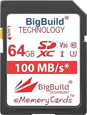 64GB Ultra Fast U3 100MB/s Memory Card For Sony Cybershot DSC W830 Camera, Class 10 SDXC