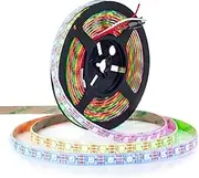 BTF-LIGHTING WS2812B RGB ECO LED Strip, Chasing Effects 5050SMD Individually Addressable 16.4FT 60Pixels/m 300Pixels Flexible Dream Color IP65 for Bedroom DIY Projects DC5V(No Adapter or Controller)