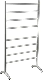 Decaura 8-Bar Freestanding Heated Towel Rail, Electric Towel Warmer for Bathrooms, IP55 Waterproof, Stainless Steel, 600Wx1080Hx300D mm