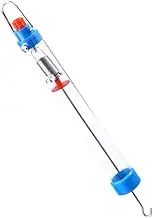 JECOMPRIS 2500g Portable Mechanical Scale Spring Balance with Transparent Cylinder for Physics Experiments and Weight Measurement Features Hook and Calibrations