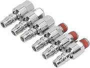 NDNCZDHC 6PCS Swivel Air Plug 1/4in NPT Male Female Thread Air Hose Fitting 360 Degree Ball Head Rotating Air Hose Connectors