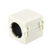 Ferrite Cores Cable Clips 19mm Square Type RFI EMI Noise Filter for Video Beige
