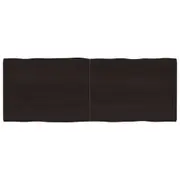 vidaXL Table Top Dark Brown 160x60x(2-4) cm Treated Solid Wood Live Edge
