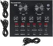 DRESSOOS Sound Card 800 Capsule Microphone Board Professional Audio Mixer USB External Sound Card
