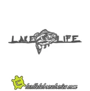 Lake Life with Bass Metal Wall Art Hanging Home Decor