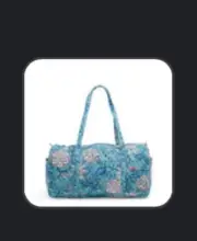 Vera Bradley Cotton Large Traveler Duffel - Peacock Garden × 1