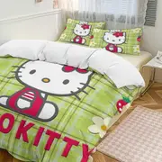 v411 Hello Kitty 3-Piece Twin Bed Set - Includes 1 Single Comforter And 2 Pillowcases Bedding - Fade Resistant Microfiber - Hello Kitty io411