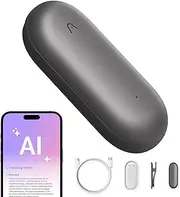 AI Voice Recorder, PLAUD NotePin Voice Recorder, App Control, AI Notetaker, AI Transcribe & Summarize, Support 112 Languages, 64GB Memory, Audio Recorder for Lectures, Meetings, Cosmic Gray
