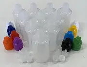 30ml Plastic Dropper Bottles, Pack of 10, Multi-Colour Squeezable Eye Dropper Dispenser Bottles
