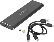 N+B M2 SSD Hard Disk Drive Adapter NVME PCIe Enclosure M.2 to USB Type C 3.1 GEN2 M Hard Case Key External Tool-Free for Laptop