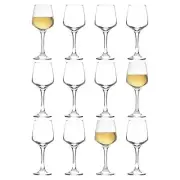 12x Lal White Wine Glasses Stemware Goblets Fine Rim 330ml