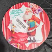 Merry Christmas with Santa Claus and bag 6" wood standee (sealed)