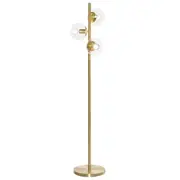 Amalfi Amilla Floor Lamp Modern Reading 3 Light Bulbs Glass Globe Standing Lamp