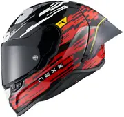 Nexx X.R3R Glitch Racer Helmet, white-red, Size S for Men White Red
